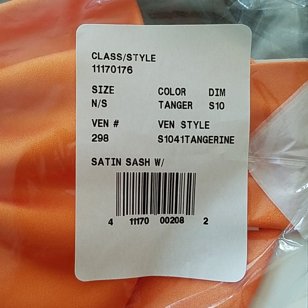 Tangerine Orange Sash - Picture 2 of 3